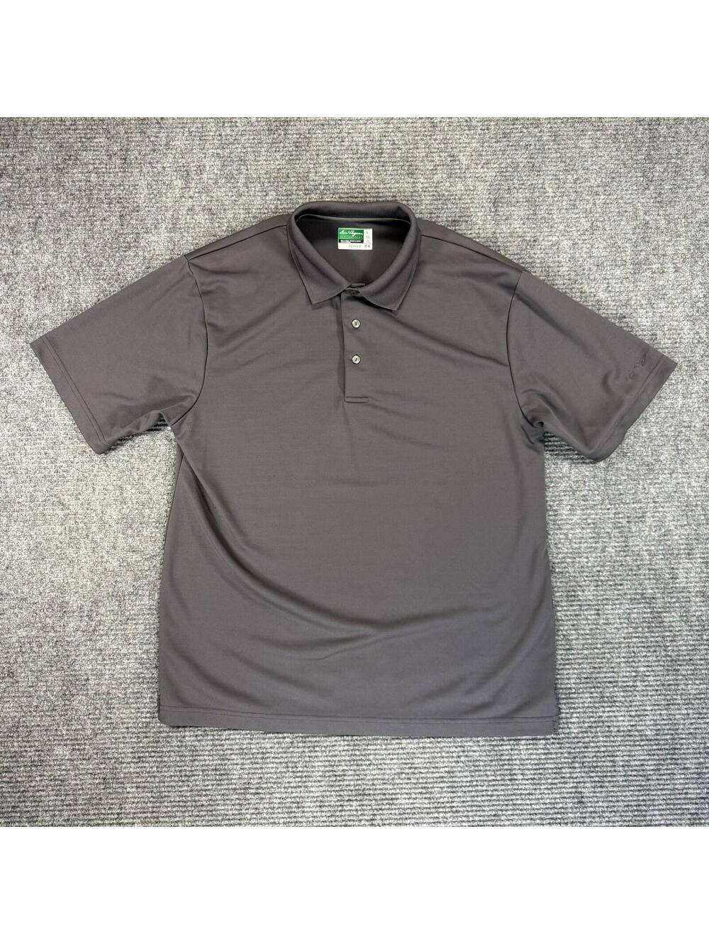 Ben Hogan Polo Shirt Men's Large PowerAir Gray Performance Golf Short Sleeve